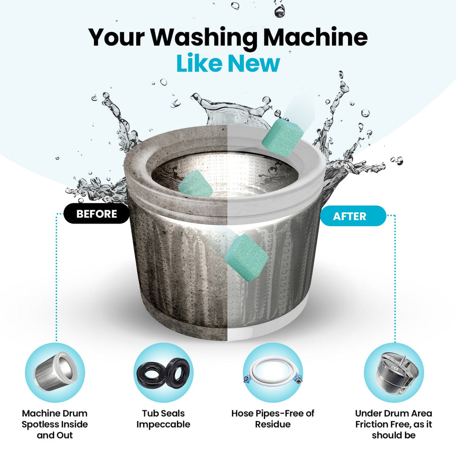 Detergent buildup in a washer