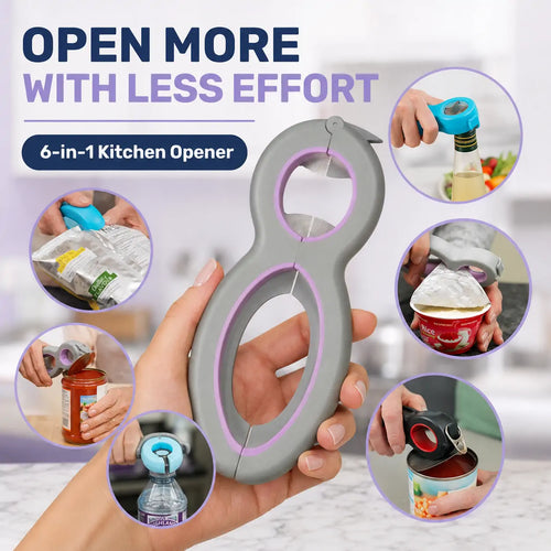 6-in-1 Easy Kitchen Opener for Weak Hands