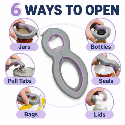 6-in-1 Easy Kitchen Opener for Weak Hands