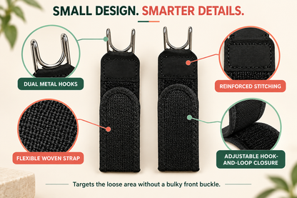 No-show invisible belt product construction and features