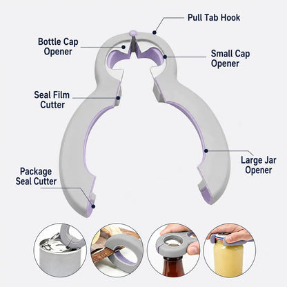 6-in-1 Easy Kitchen Opener for Weak Hands