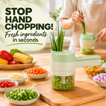 4-in-1 handheld electric chopper for quick kitchen prep
