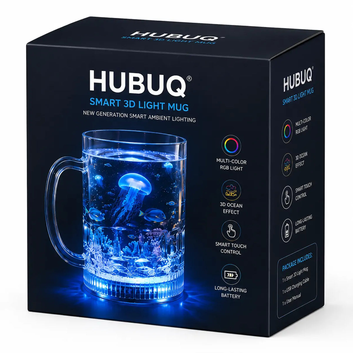 HUBUQ® Smart Acrylic Glow Glass