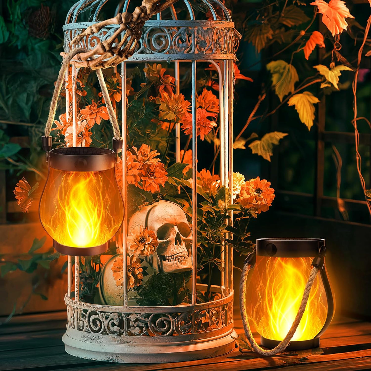 | 🔥Last Chance Before They're Gone! | 💡Solar Flame Lanterns – No Wiring, Auto-On at Dusk!🔥