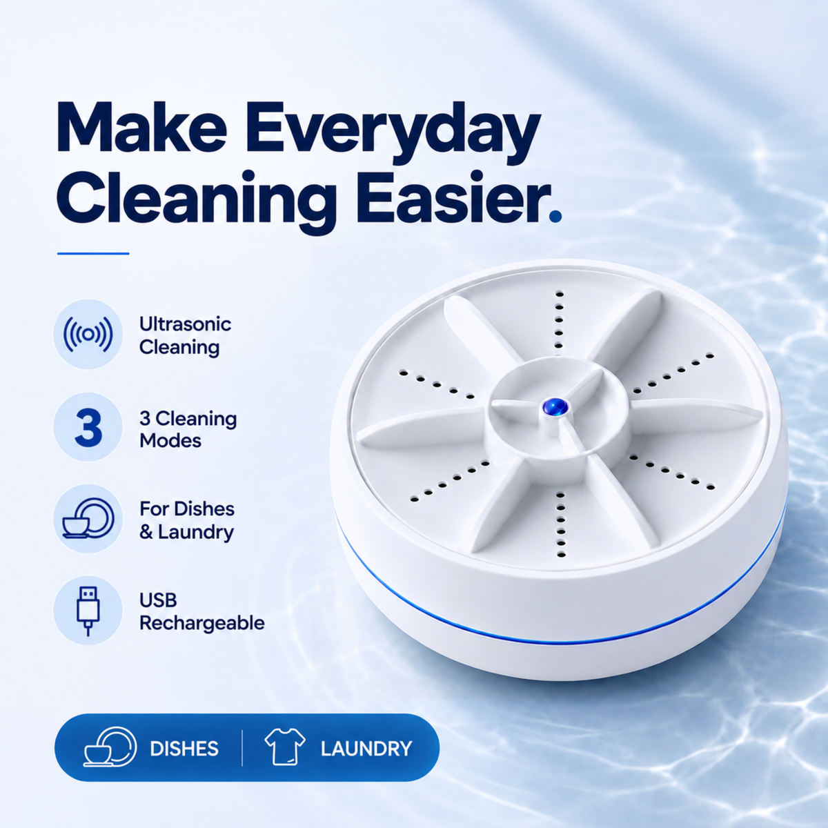 WashBuddy portable ultrasonic washer
