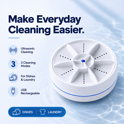WashBuddy portable ultrasonic washer