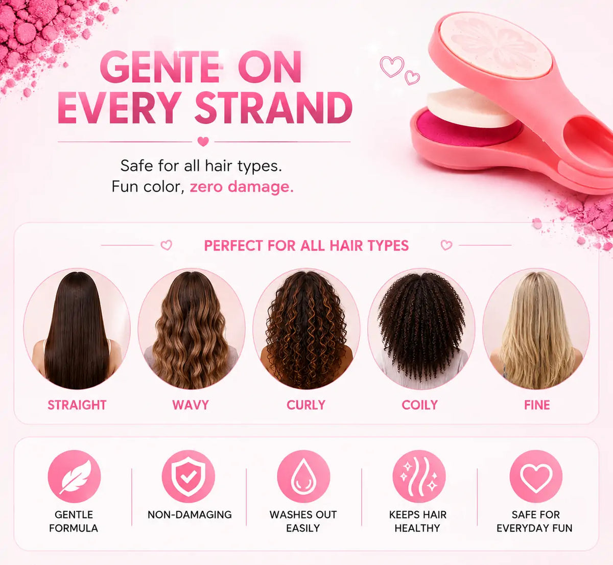 Yovot®  Washable Temporary Hair Chalk Set - Portable