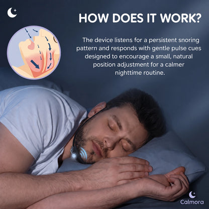 How the smart anti-snoring device responds to snoring