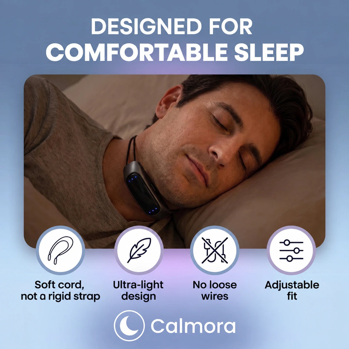 Smart anti-snoring device designed for comfortable sleep