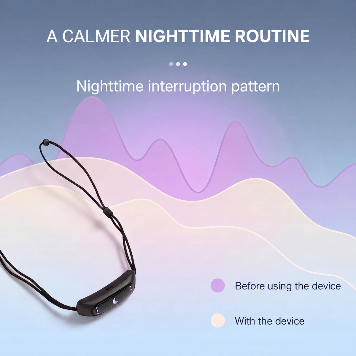 Illustrated calmer nighttime routine comparison