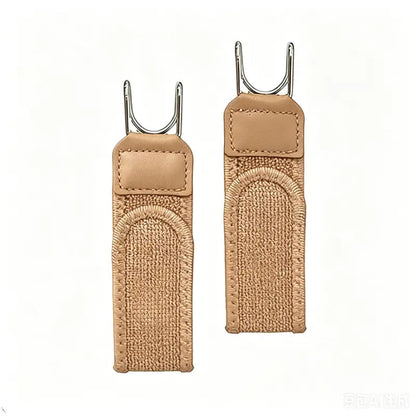 Brown no-show invisible belt pair