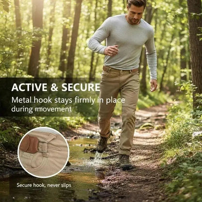 No-show invisible belt secured during outdoor movement