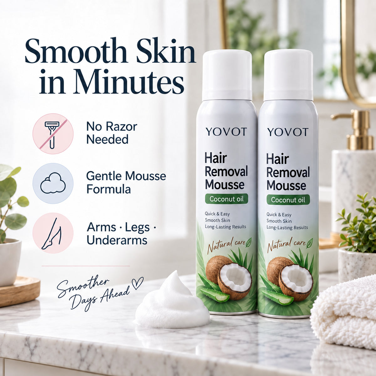 Yovot depilatory mousse hero image