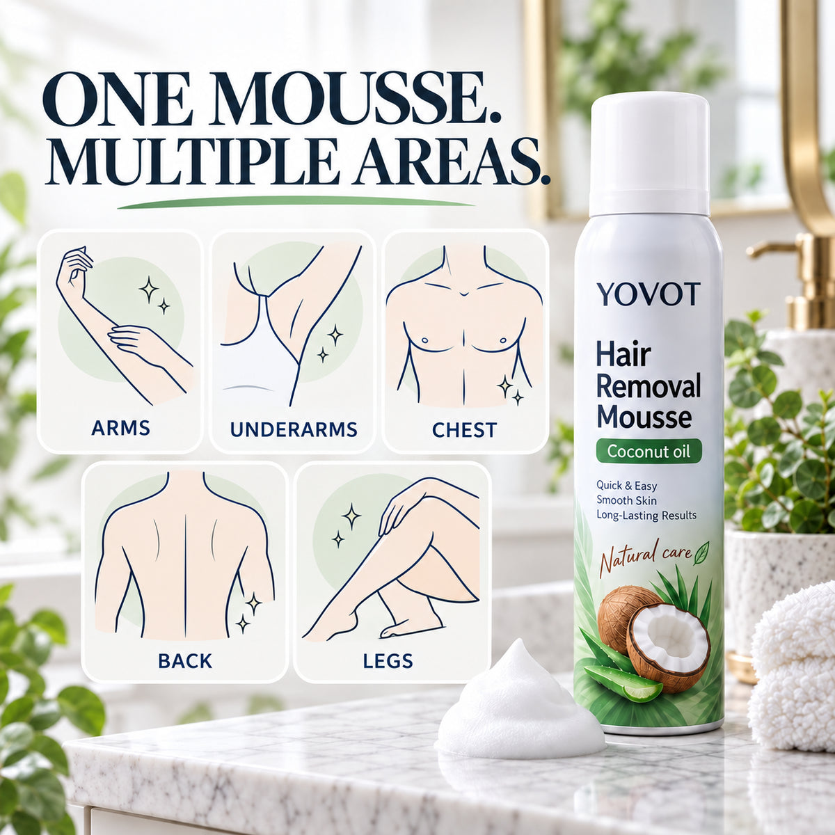 Yovot full body hair removal areas image
