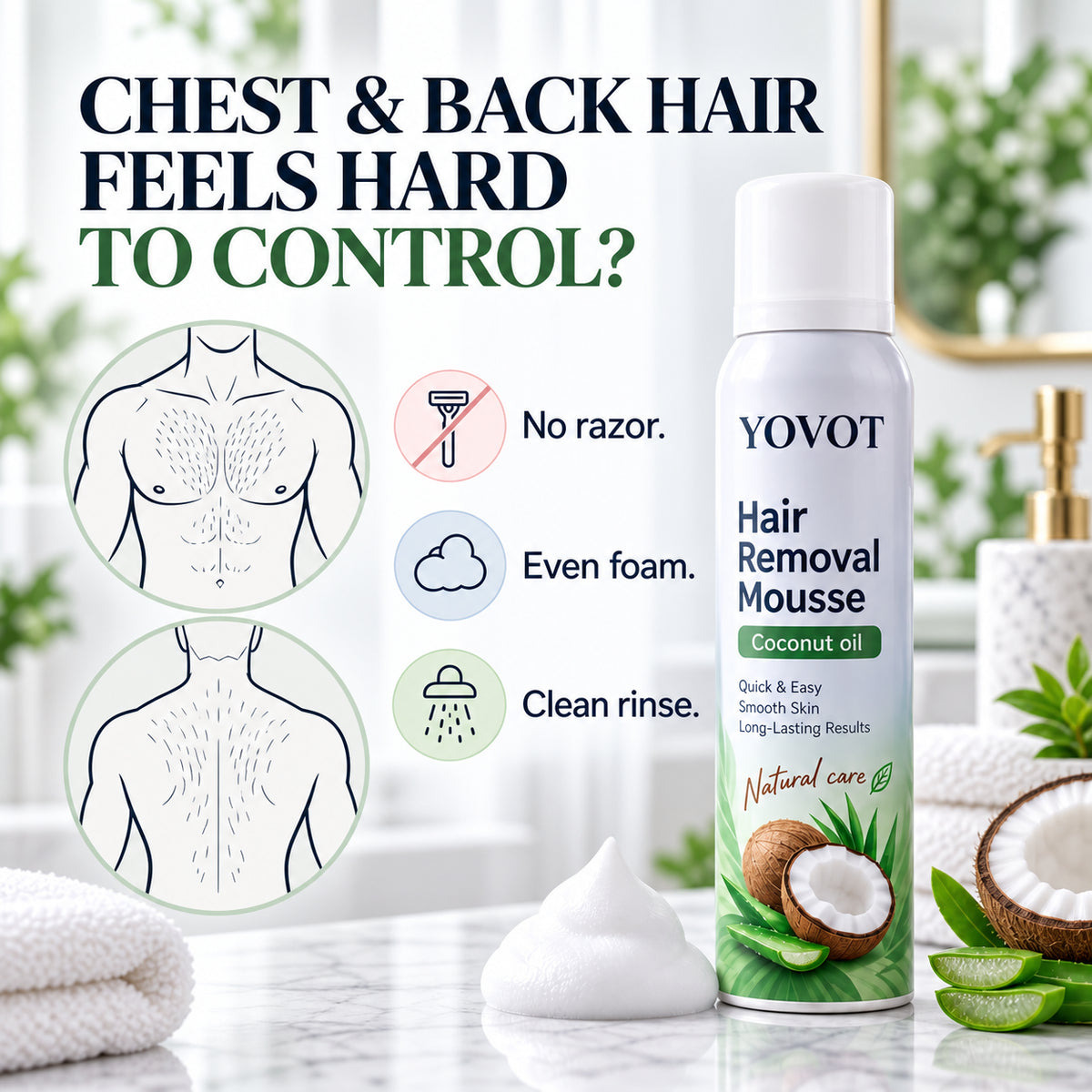 Yovot chest and back hair pain point image