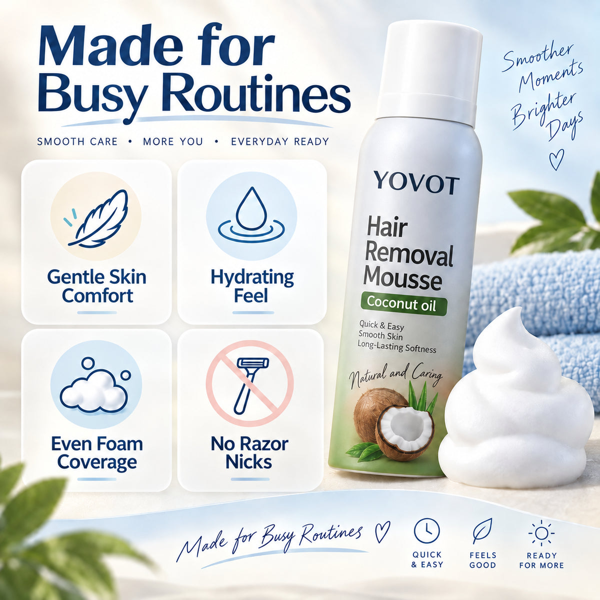 Yovot coconut oil mousse benefits image