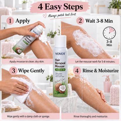 Yovot how to use hair removal mousse image